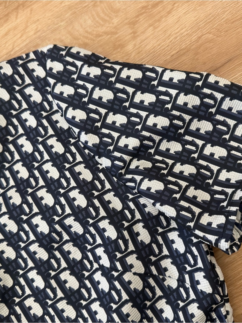 Dior logo print Navy and White Monogram Fit-and-Flare Dress - Picture 6 of 7
